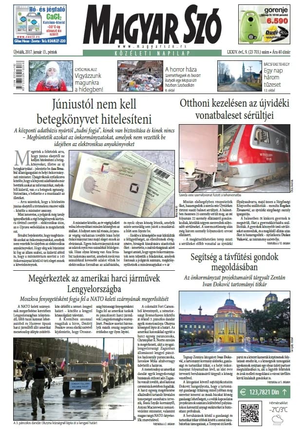 Magyar Szó, 74. évf. 2017. január 13. 9. sz. 1–16. oldal