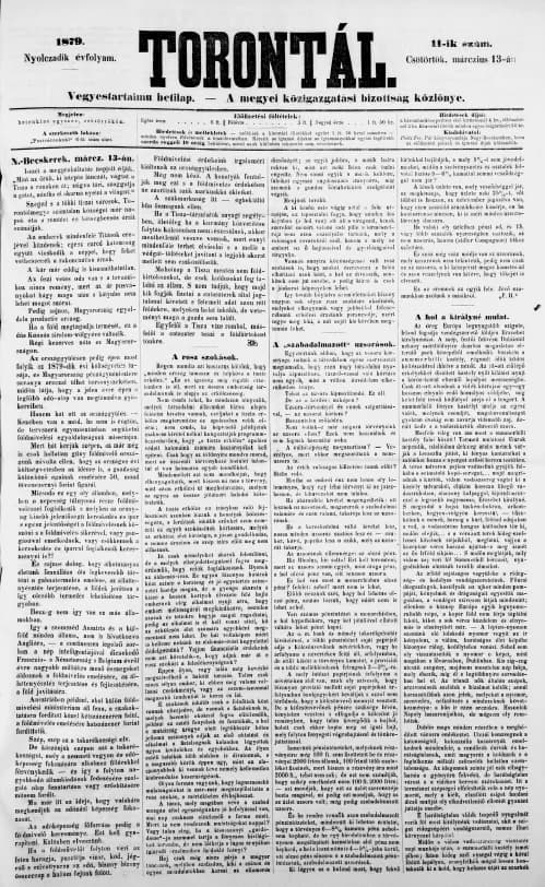 Torontál, 8. évf. 1879. március 13. 11. sz.