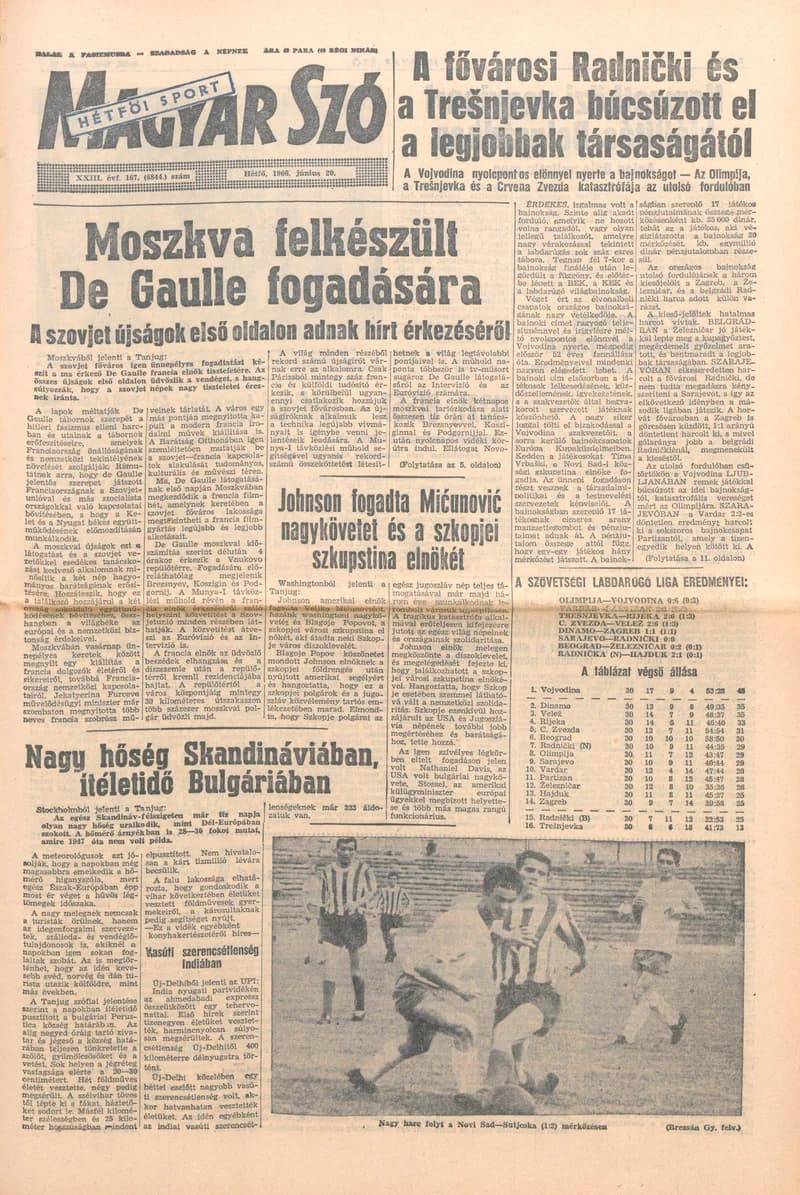 Magyar Szó, 23. évf. 1966. június 20. 167. sz.