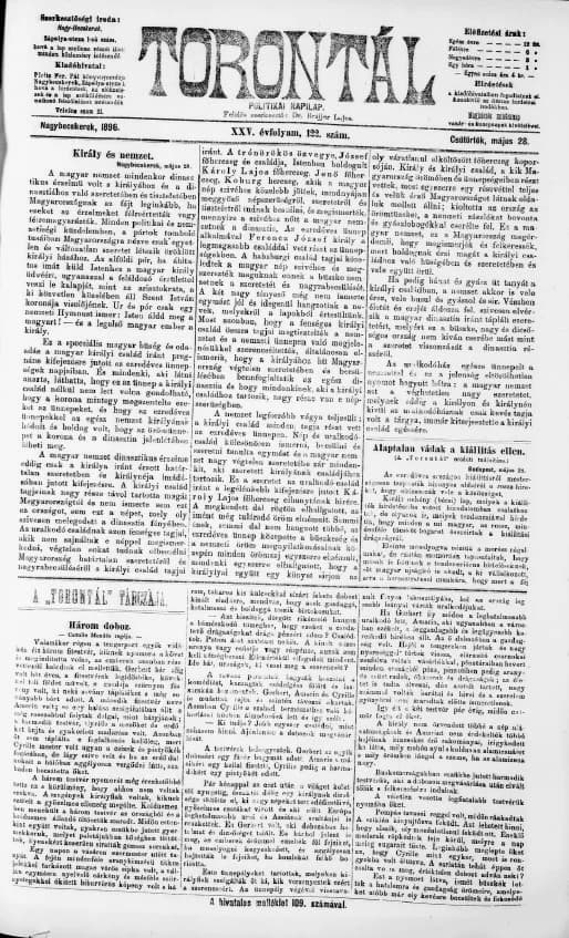 Torontál, 25. évf. 1896. május 28. 122. sz.