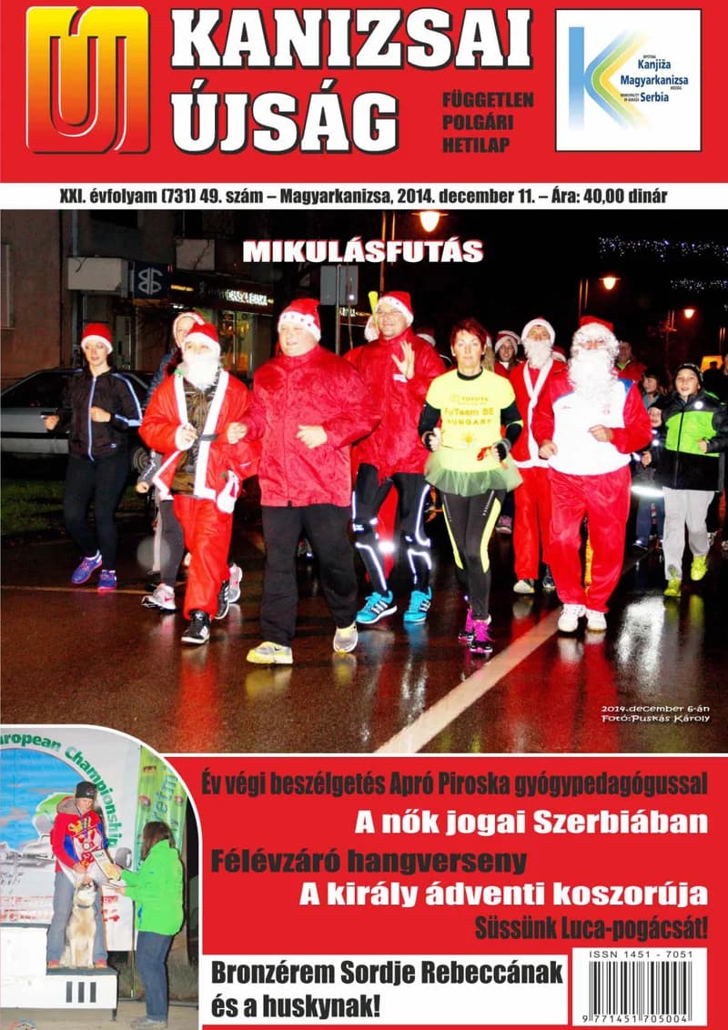Új Kanizsai Újság, 21. évf. 2014. december 11. 49. sz.