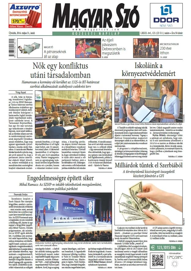 Magyar Szó, 73. évf. 2016. május 31. 123. sz. 1–20. oldal