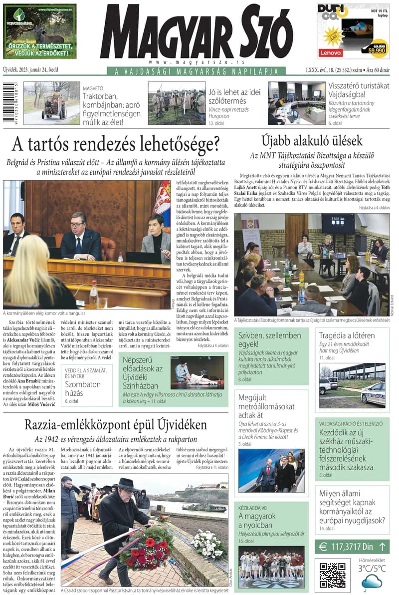 Magyar Szó, 80. évf. 2023. január 24. 18. sz. 1–20. oldal