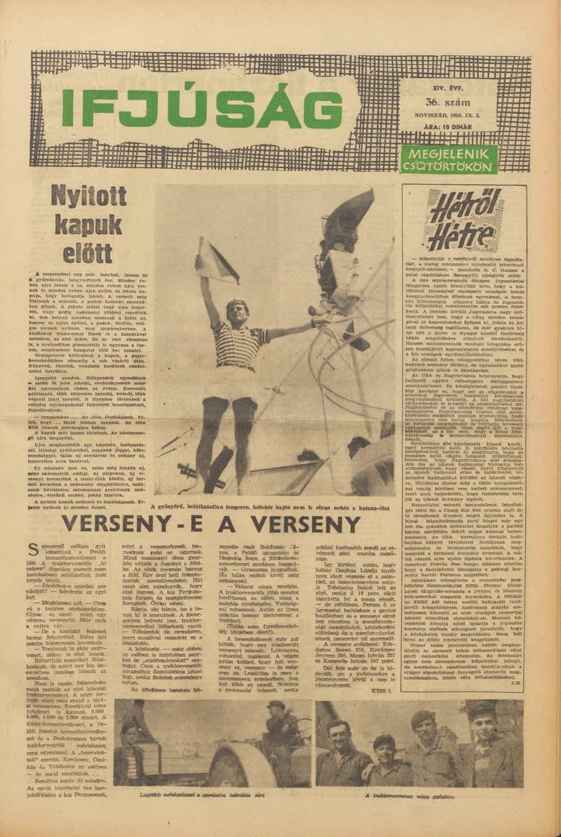 Ifjúság, 14. évf. 1958. szeptember 5. 36. sz.