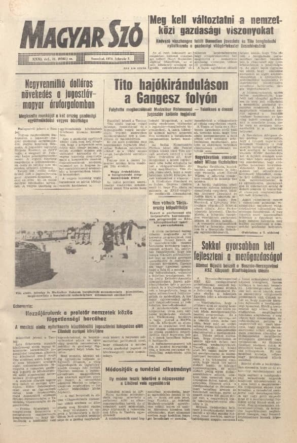 Magyar Szó, 31. évf. 1974. február 2. 31. sz. 1–20. oldal