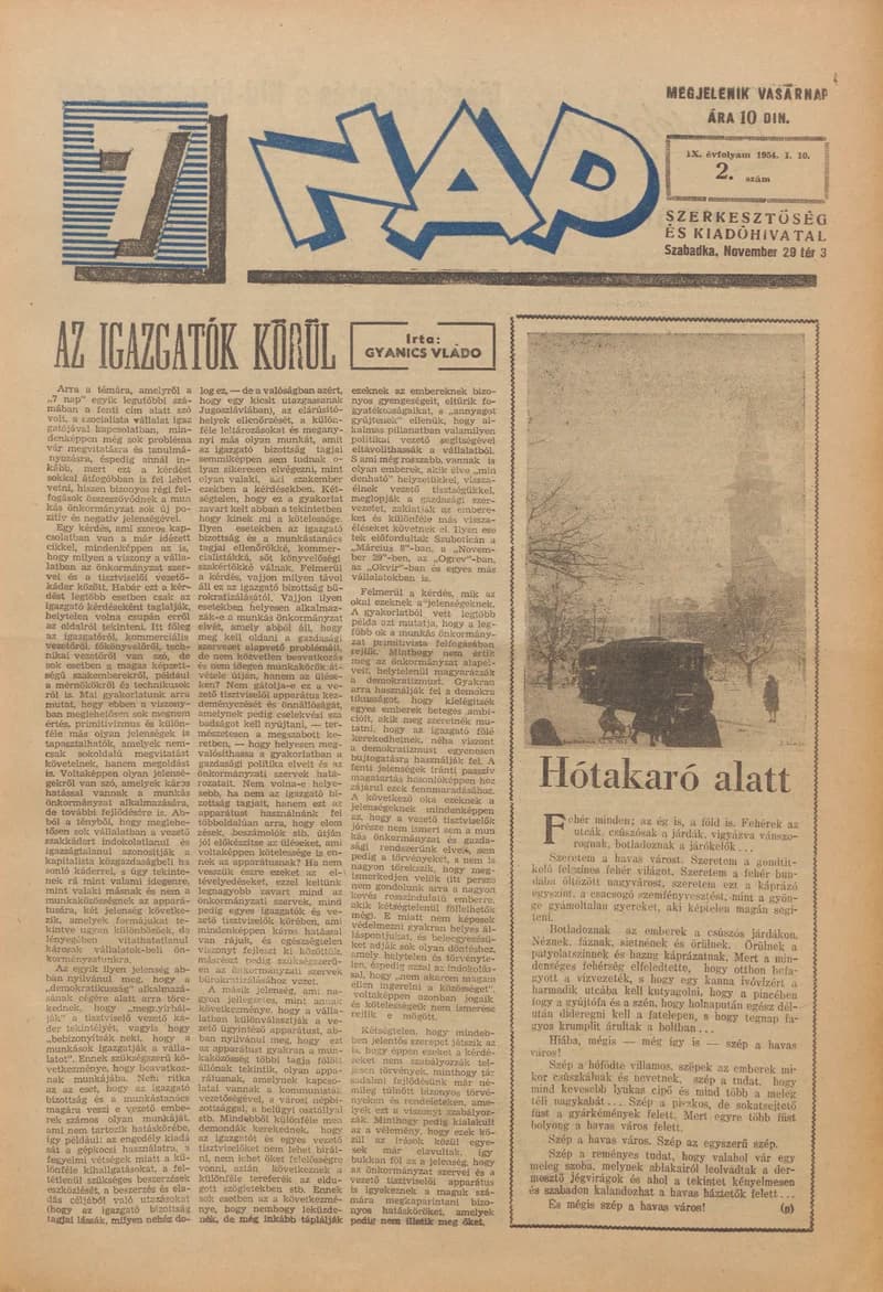 7 Nap, 9. évf. 1954. január 10. 2. sz. 1–16. oldal