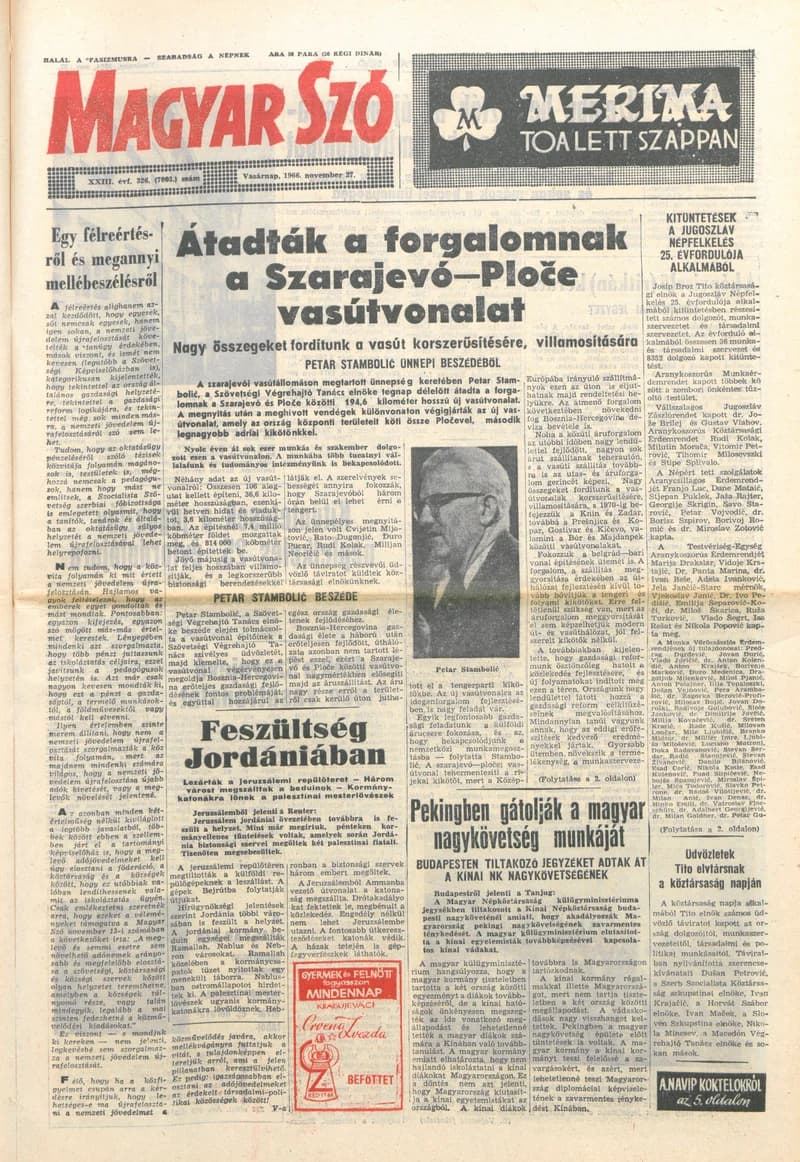 Magyar Szó, 23. évf. 1966. november 27. 326. sz.