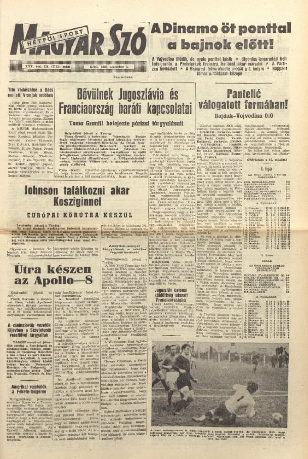 Magyar Szó, 25. évf. 1968. december 9. 338. sz. 1–14. oldal