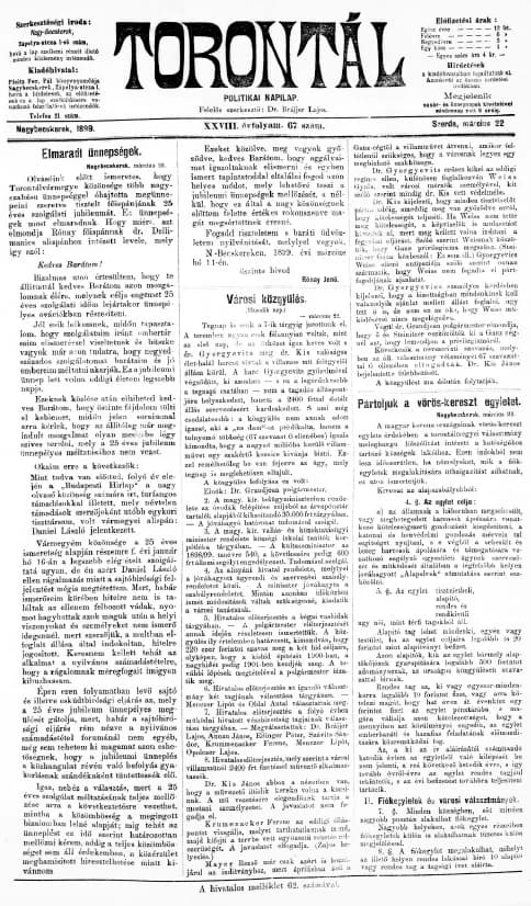 Torontál, 28. évf. 1899. március 22. 67. sz.