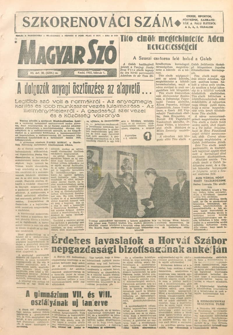 Magyar Szó, 12. évf. 1955. február 1. 30. sz. 1–8. oldal