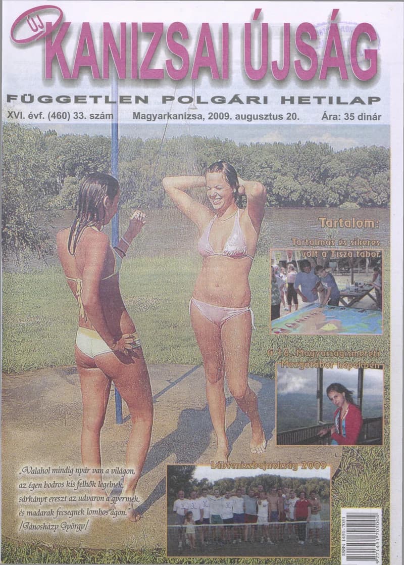 Új Kanizsai Újság, 16. évf. 2009. augusztus 20. 33. sz.