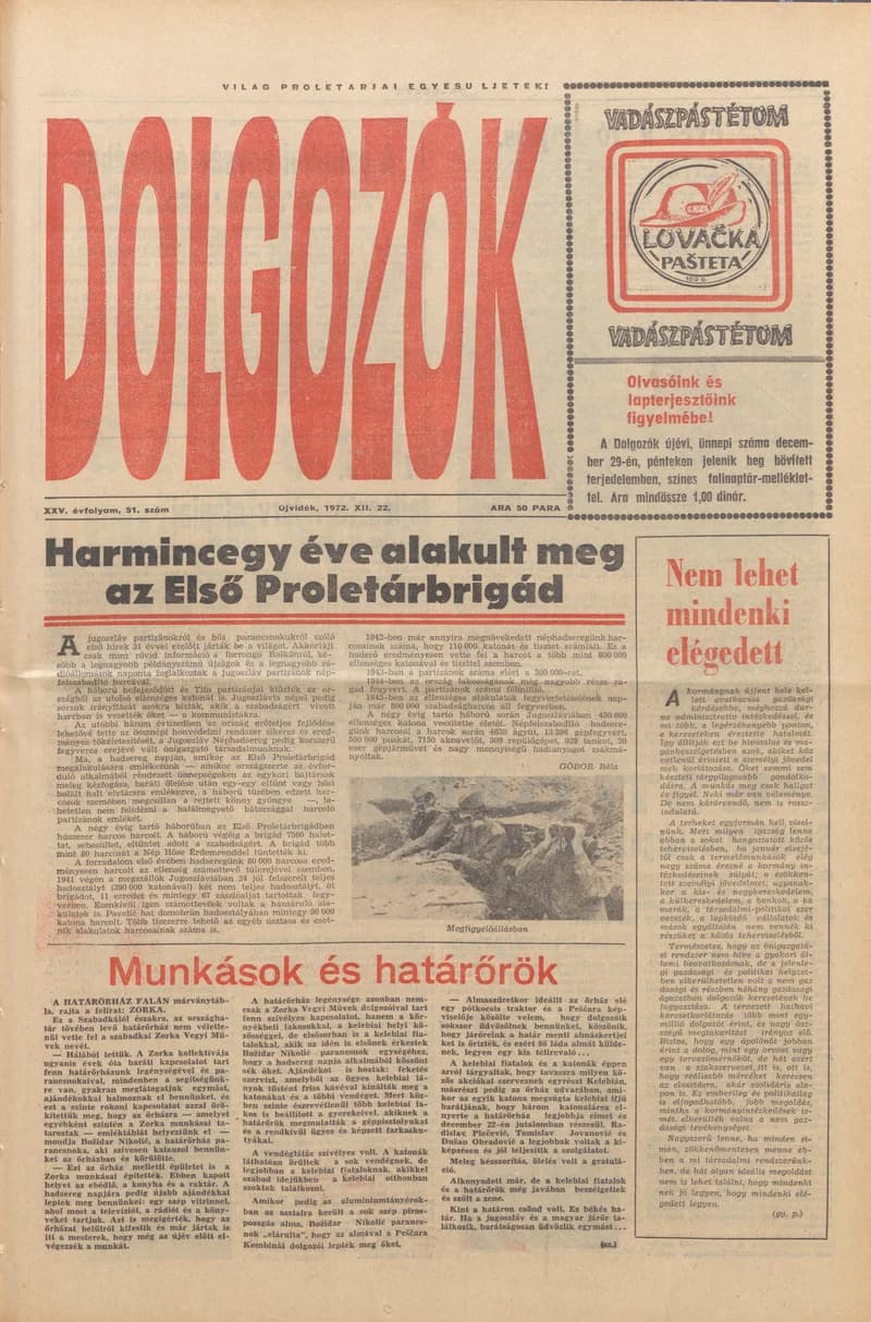 Dolgozók, 26. évf. 1972. december 22. 51. sz.