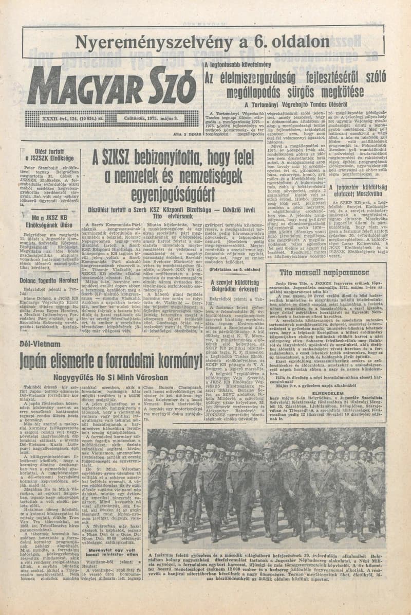 Magyar Szó, 32. évf. 1975. május 8. 124. sz.
