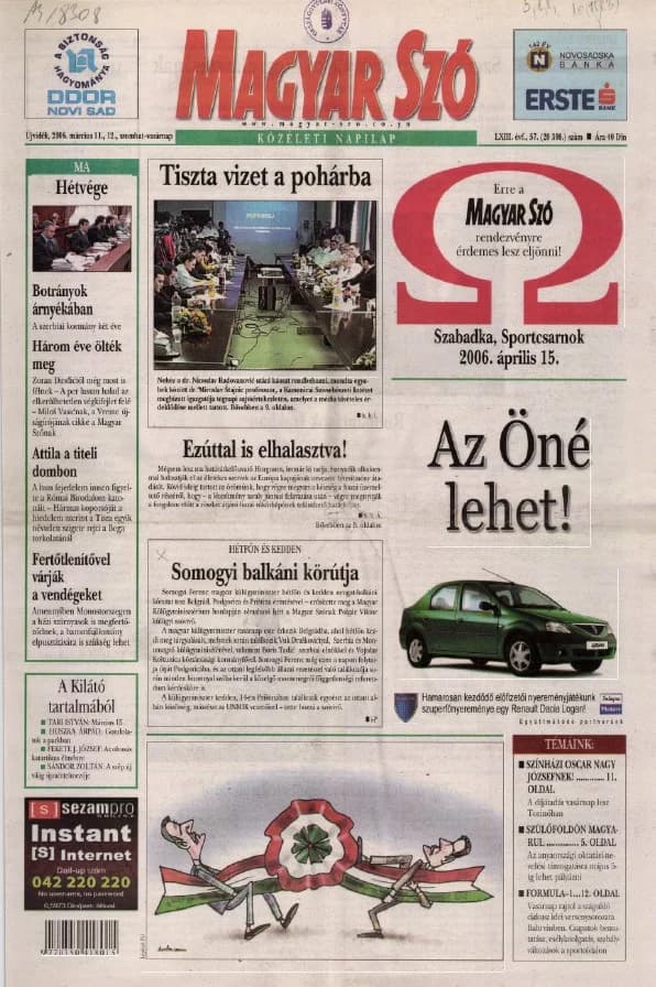 Magyar Szó, 63. évf. 2006. március 11. – 12. 57. sz. 1–28. oldal