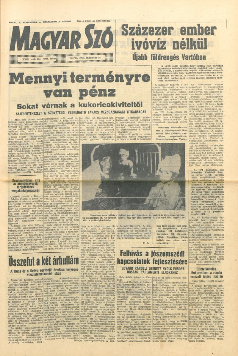 Magyar Szó, 23. évf. 1966. augusztus 24. 231. sz.