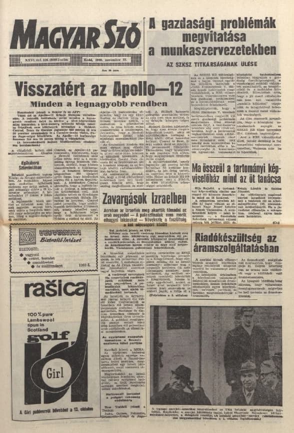 Magyar Szó, 26. évf. 1969. november 25. 326. sz. 1–16. oldal
