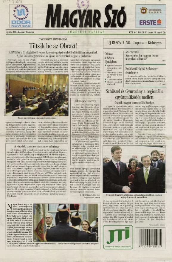 Magyar Szó, 62. évf. 2005. december 21. 300. sz. 1–20. oldal