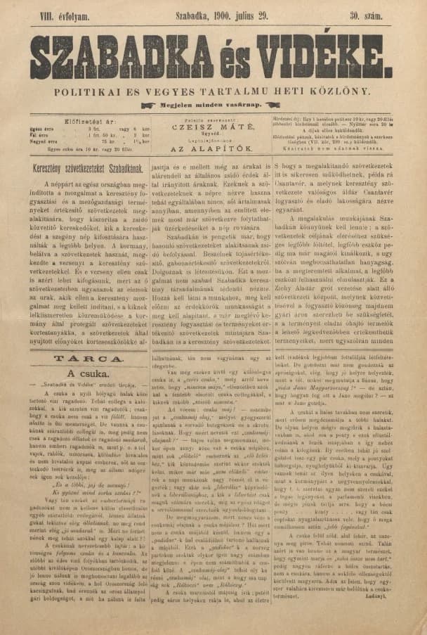 Szabadka és vidéke II, 8. évf. 1990. július 29. 30. sz.