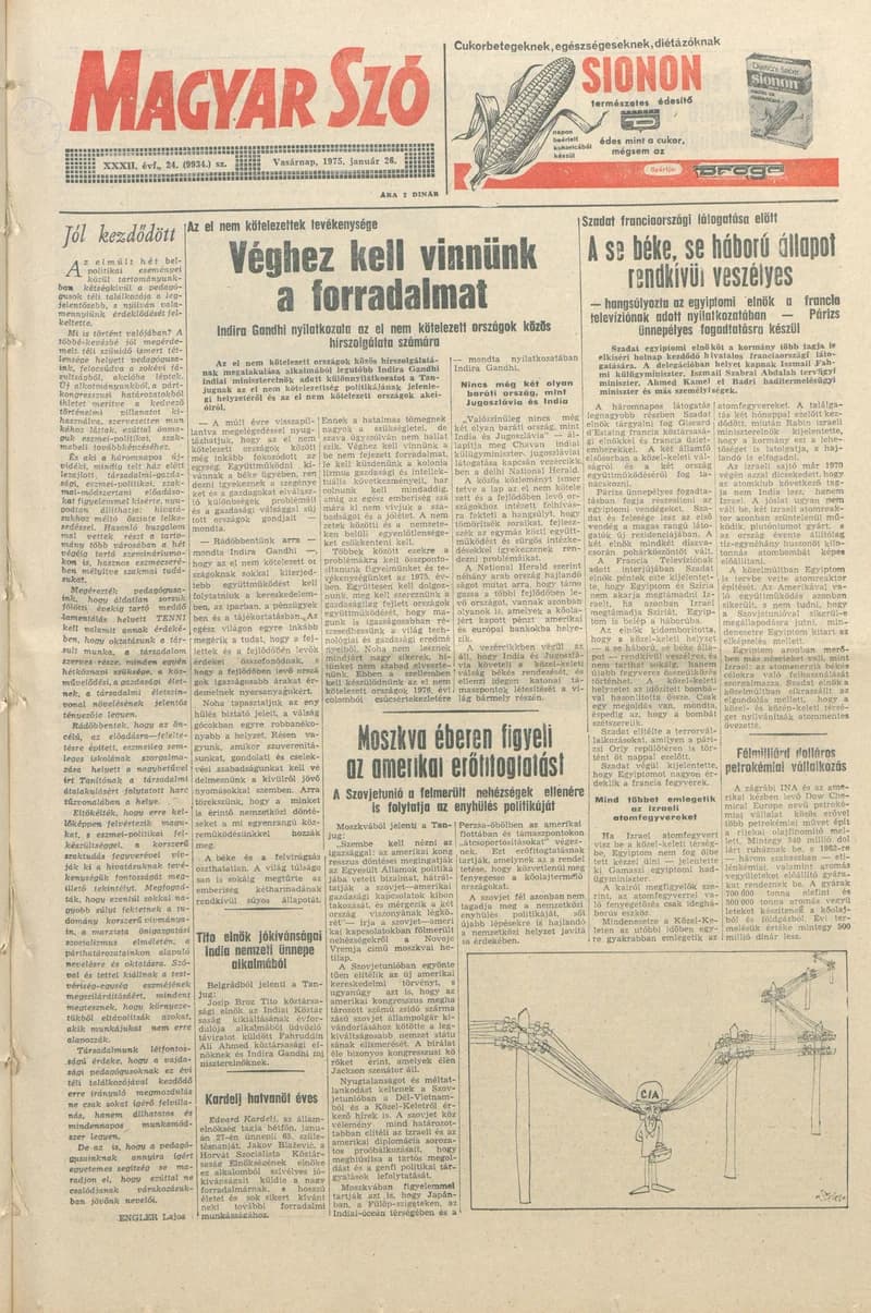 Magyar Szó, 32. évf. 1975. január 26. 24. sz.