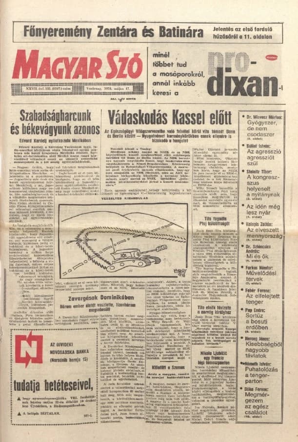 Magyar Szó, 27. évf. 1970. május 17. 133. sz. 1–36. oldal