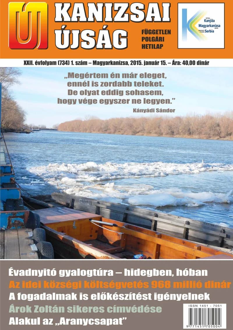 Új Kanizsai Újság, 22. évf. 2015. január 15. 1. sz.