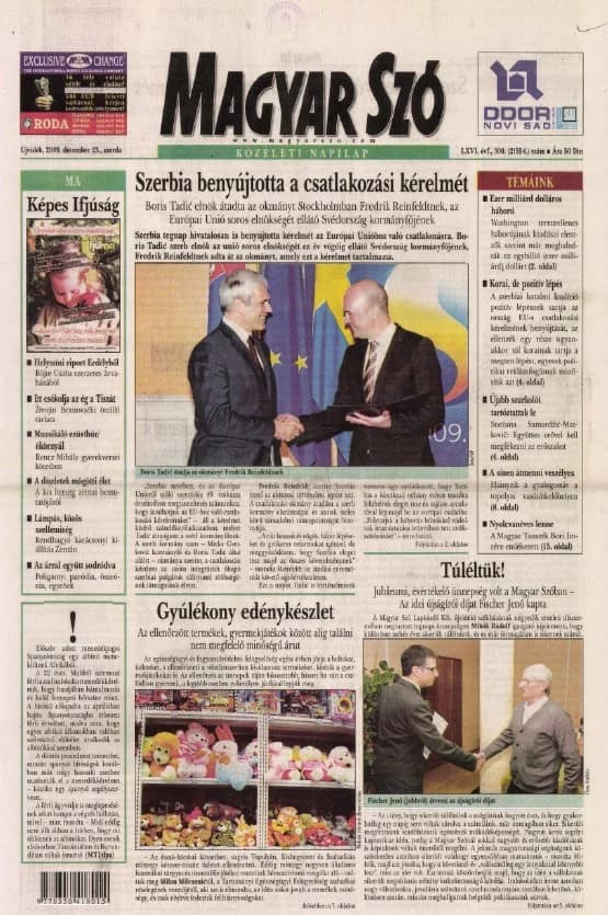 Magyar Szó, 66. évf. 2009. december 23. 300. sz. 1–20. oldal