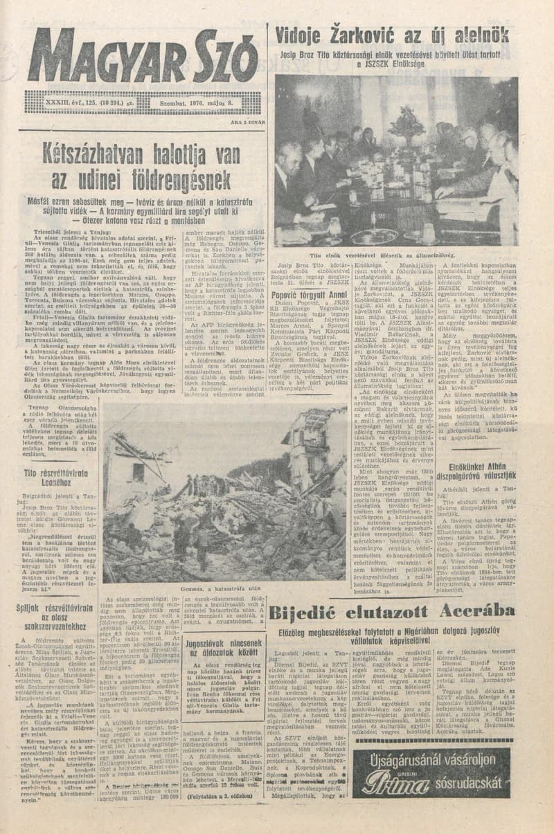 Magyar Szó, 33. évf. 1976. május 8. 125. sz. 1–20. oldal