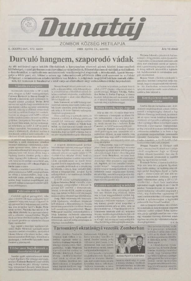 Dunatáj, 10. évf. 2008. április 23. 472. sz.