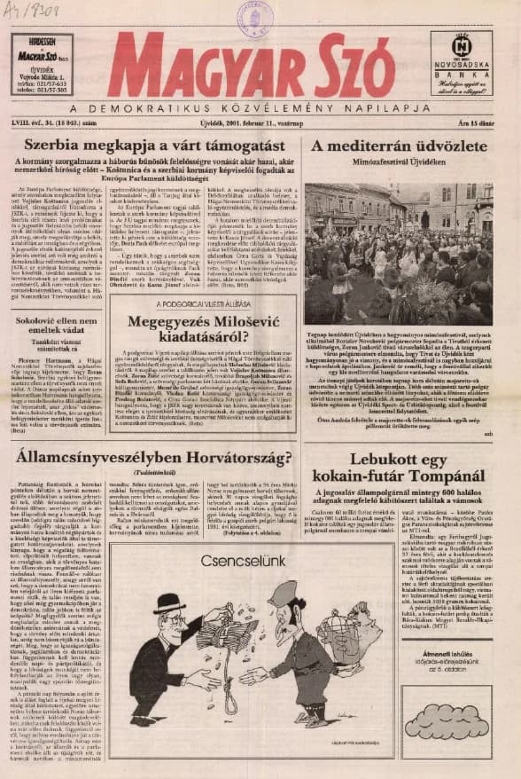 Magyar Szó, 58. évf. 2001. február 11. 34. sz. 1–28. oldal