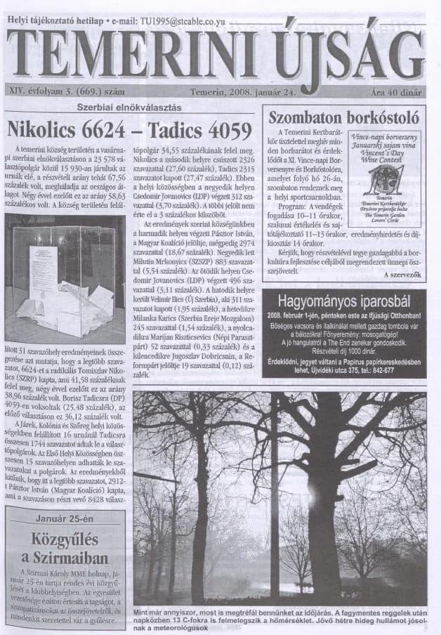 Temerini Újság, 14. évf. 2008. január 24. 3. sz.