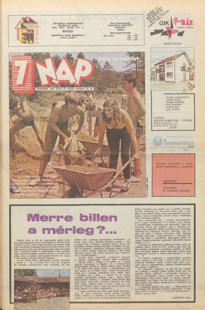 7 Nap, 36. évf. 1981. június 19. 25. sz. 1–20. oldal