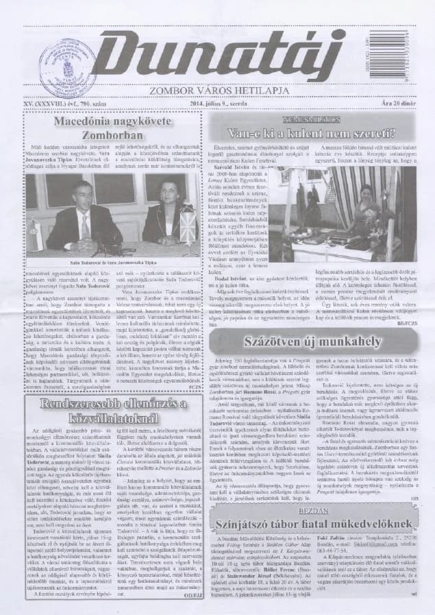 Dunatáj, 16. évf. 2014. július 9. 790. sz.