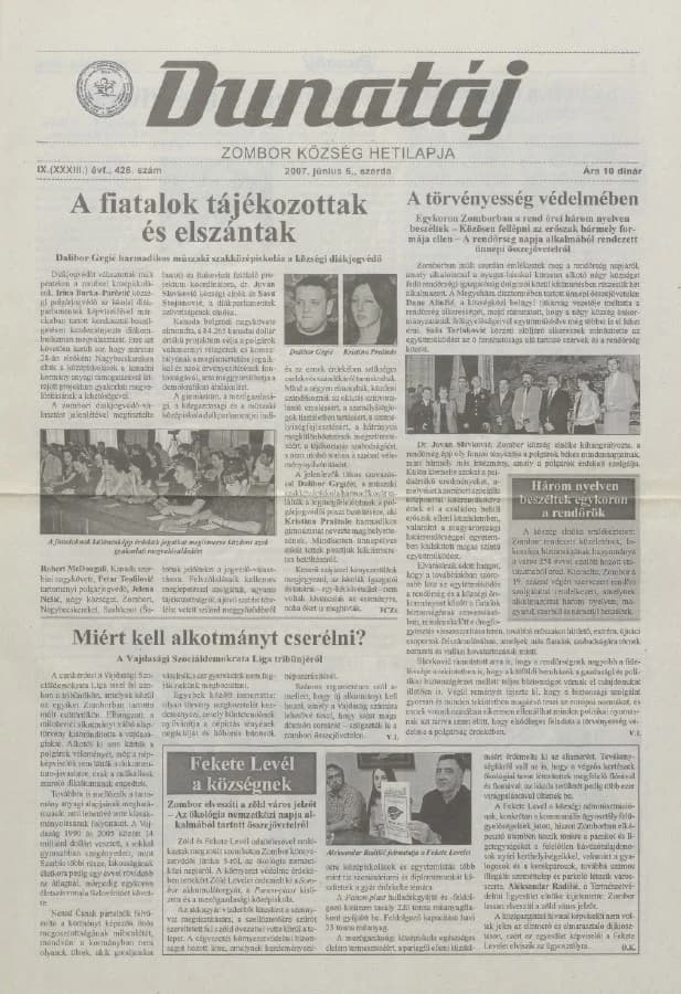 Dunatáj, 9. évf. 2007. június 6. 426. sz.