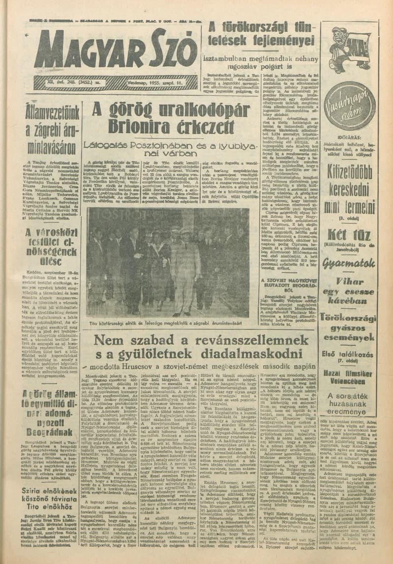 Magyar Szó, 12. évf. 1955. szeptember 11. 248. sz. 1–6. oldal