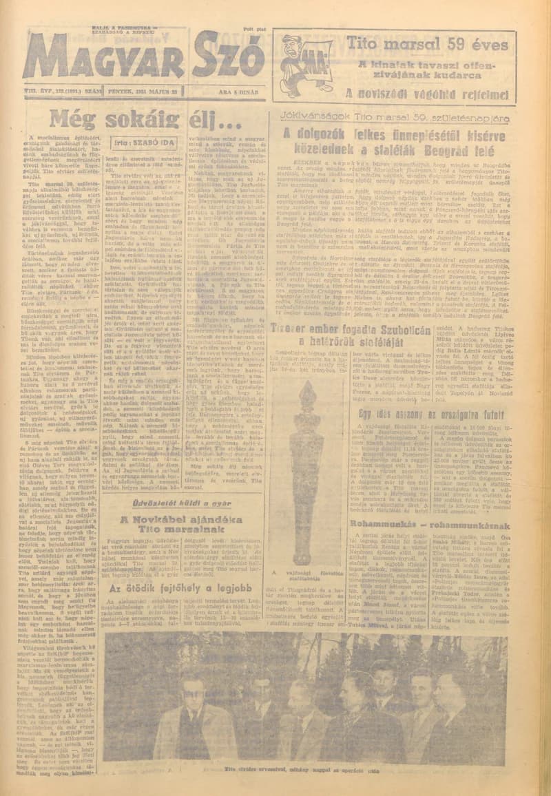 Magyar Szó, 8. évf. 1951. május 25. 122. sz. 1–4. oldal