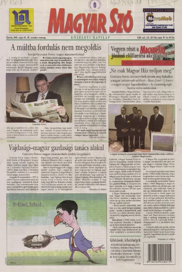 Magyar Szó, 62. évf. 2005. május 28. – 29. 123. sz. 1–12. oldal