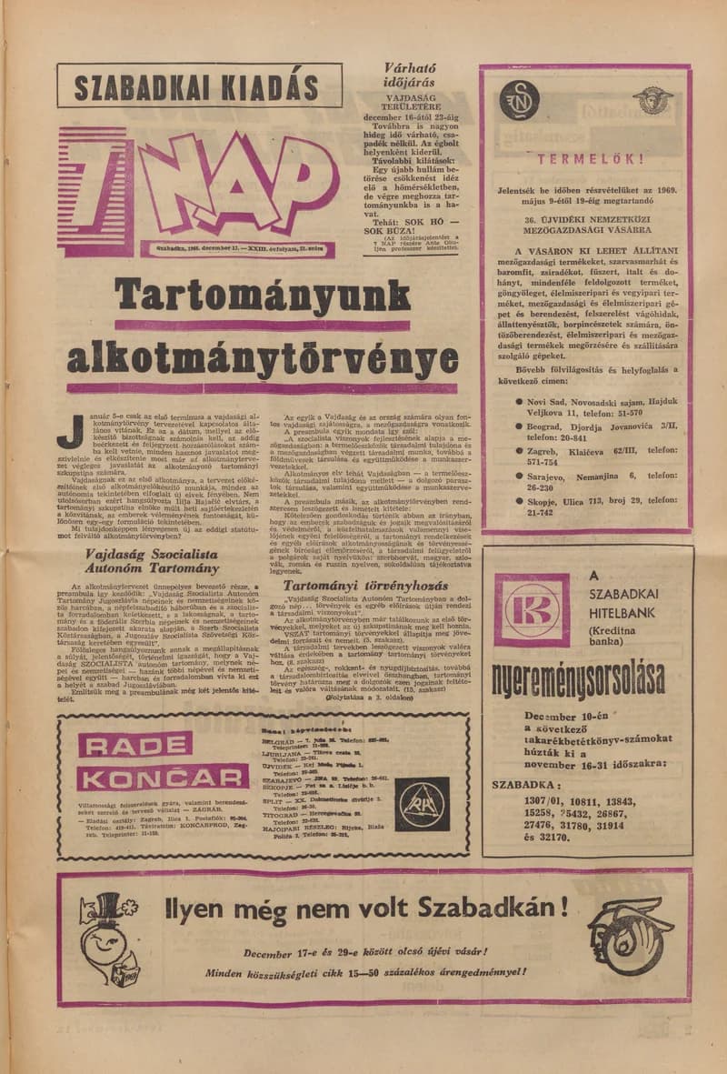 7 Nap, 23. évf. 1968. december 13. 51. sz. 1–20. oldal