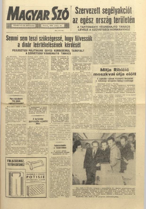 Magyar Szó, 27. évf. 1970. június 12. 159. sz. 1–12. oldal