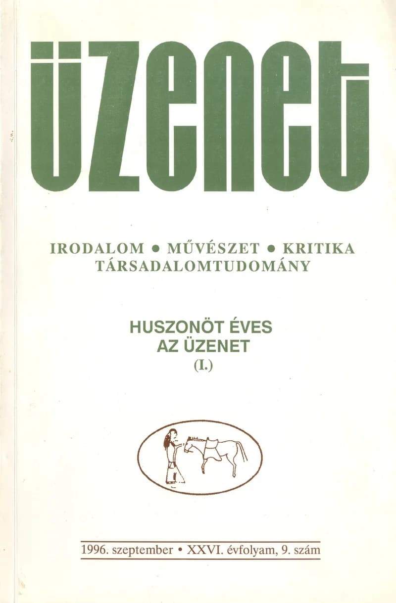 Üzenet, 26. évf. 1996. szeptember. 9. sz. 425–584. oldal