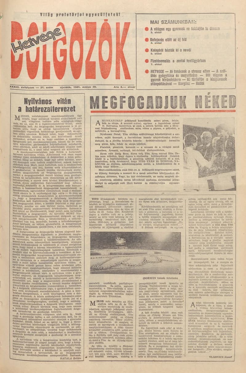 Dolgozók, 35. évf. 1981. május 28. 21. sz.
