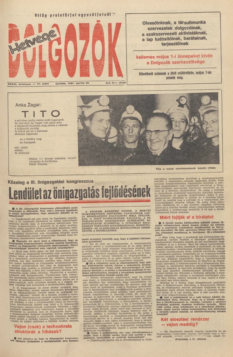 Dolgozók, 35. évf. 1981. április 29. 17. sz.