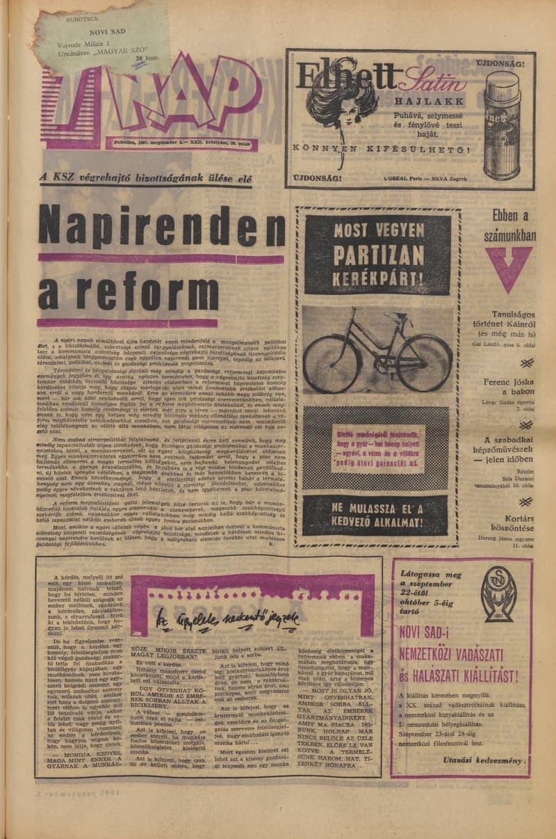 7 Nap, 22. évf. 1967. szeptember 1. 36. sz. 1–20. oldal