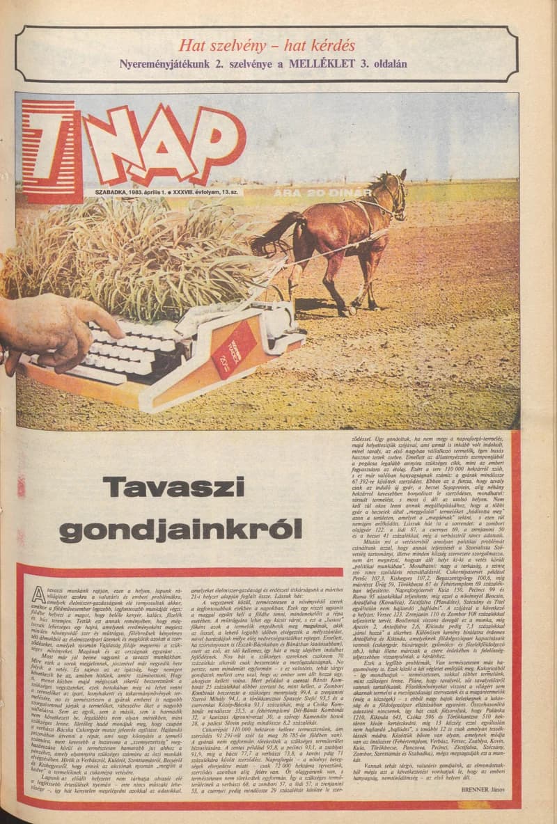 7 Nap, 38. évf. 1983. április 1. 13. sz. 1–12. oldal
