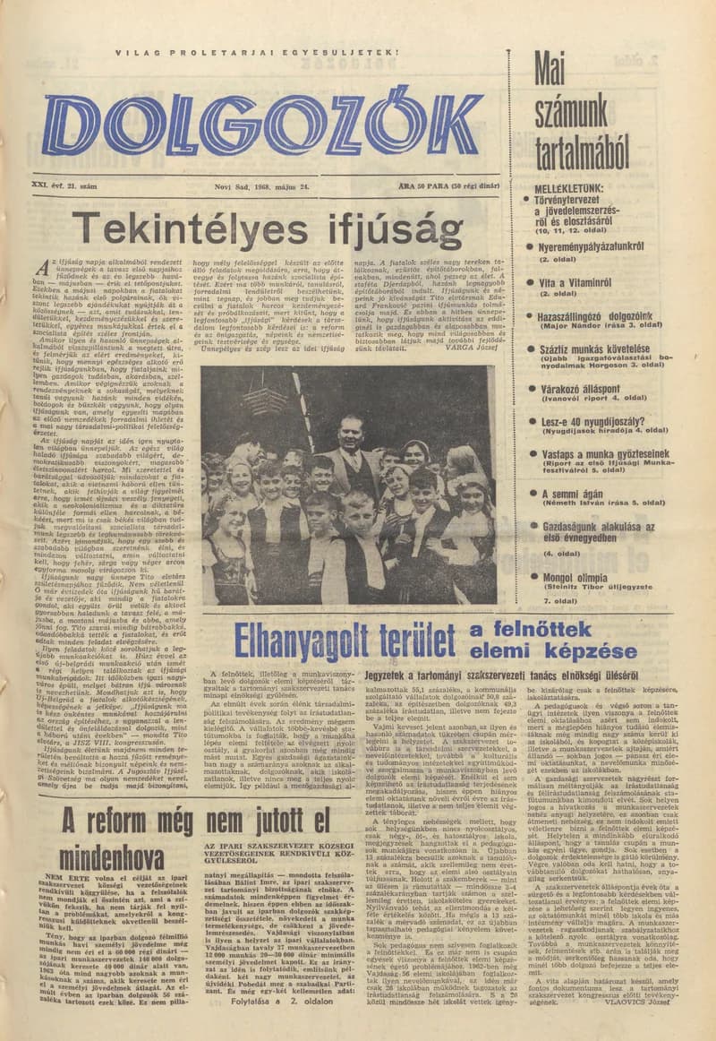 Dolgozók, 22. évf. 1968. május 24. 21. sz.