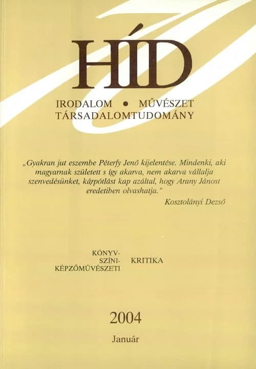 Híd, 68. évf. 2004. január. 1. sz. 1–148. oldal