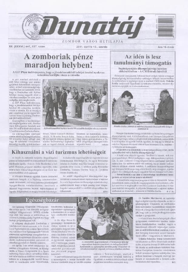 Dunatáj, 13. évf. 2011. április 13. 627. sz.