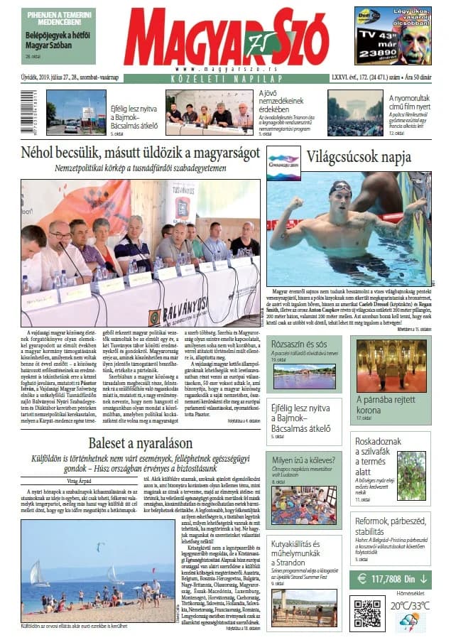 Magyar Szó, 76. évf. 2019. július 27. – 28. 172. sz. 1–44. oldal