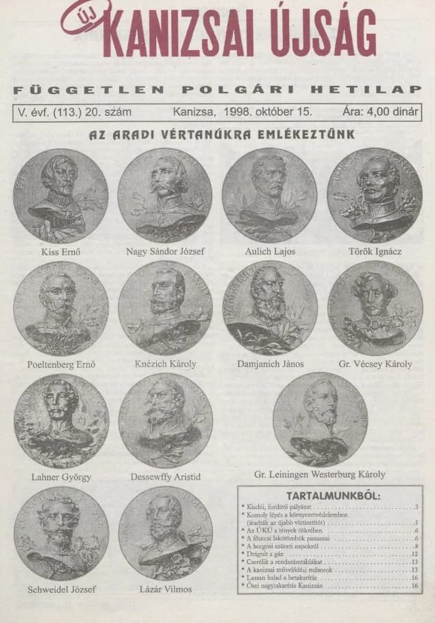 Új Kanizsai Újság, 5. évf. 1998. október 15. 20. sz.