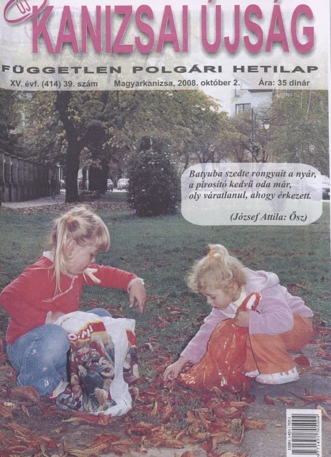 Új Kanizsai Újság, 15. évf. 2008. október 2. 39. sz.