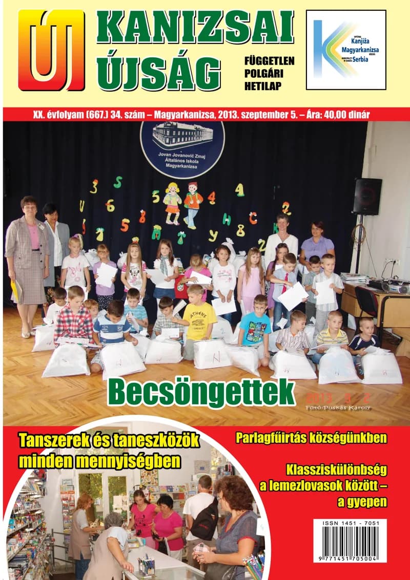 Új Kanizsai Újság, 20. évf. 2013. szeptember 5. 34. sz.
